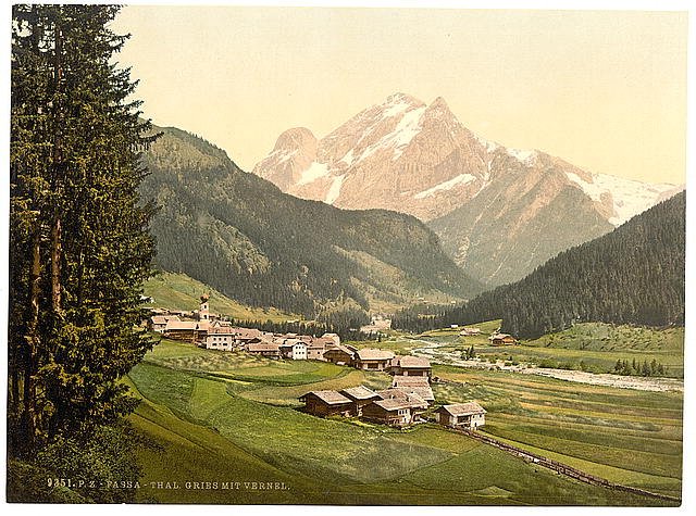Fassathal Gries & Vernel Tyrol Vintage A4 Photo Print