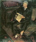 Father reading by Walter Gramatte Expressionism A4 Photo Print
