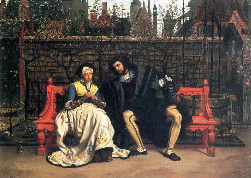 Faust And Marguerite In The Garden Tissot A4 Photo Print