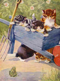 Favourite Animals c1928 Strange sight for kittens A4 Photo Print