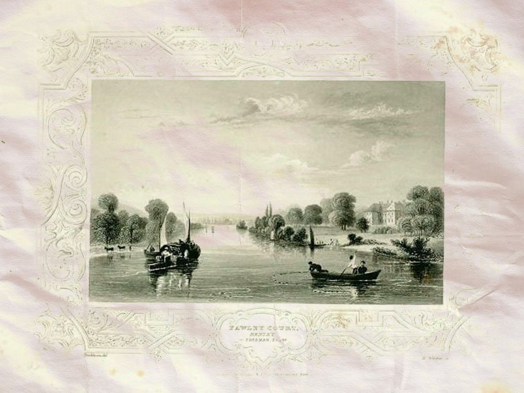 Fawley Henley Thames Great Britain 1834 Vintage A4 Photo Print