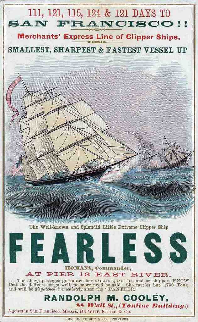 Fearless Clipper Advert Vintage A4 Photo Print