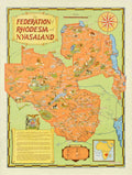 Federation Rhodesia Map Vintage Retro Advert Poster A4 Photo Print