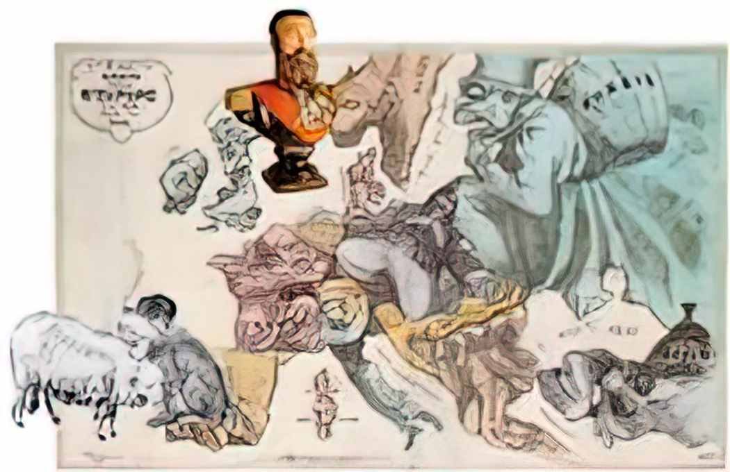 Felicien Rops bust of king leopold ii Art A4 Photo Print