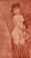 Felicien Rops coquette in front of a mirror Art A4 Photo Print