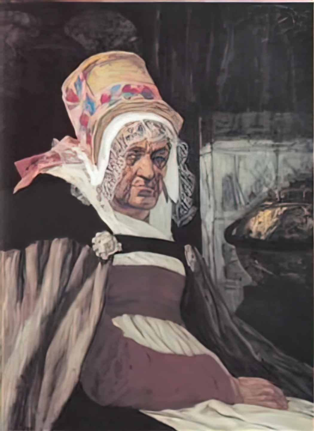 Felicien Rops head of old antwerp Art A4 Photo Print UK