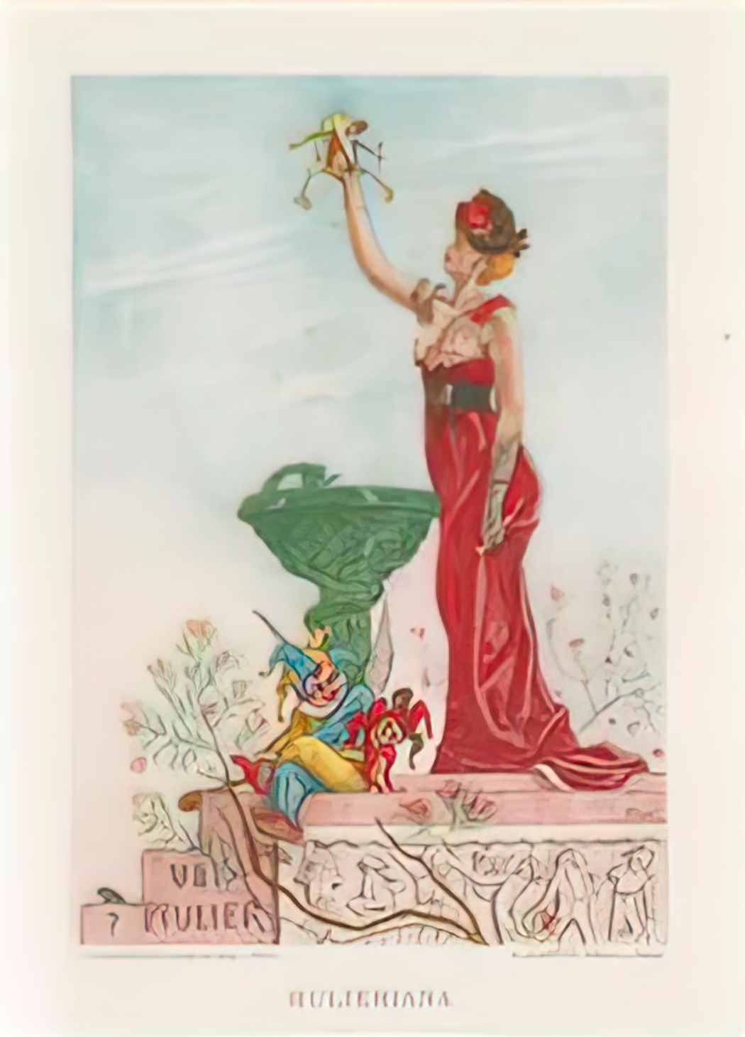 Felicien Rops lady with puppet Art A4 Photo Print UK