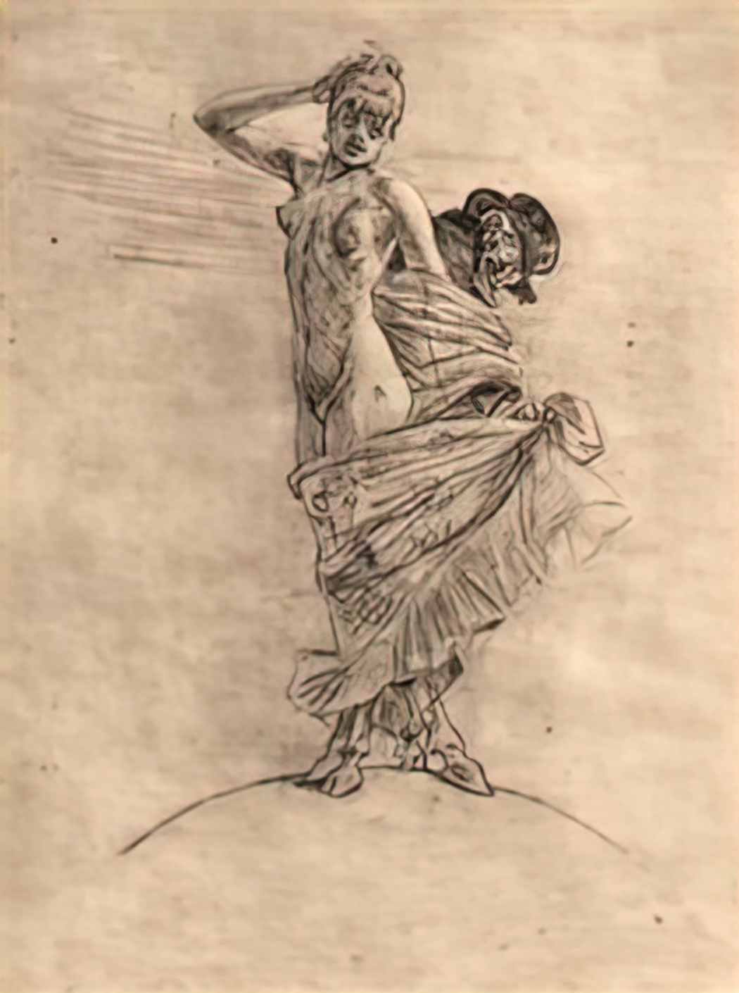 Felicien Rops prostitution and madness dominating the world Art A4 Photo Print
