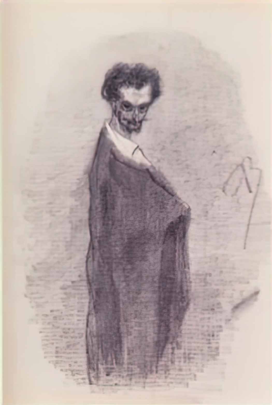 Felicien Rops satanic self portrait Art A4 Photo Print