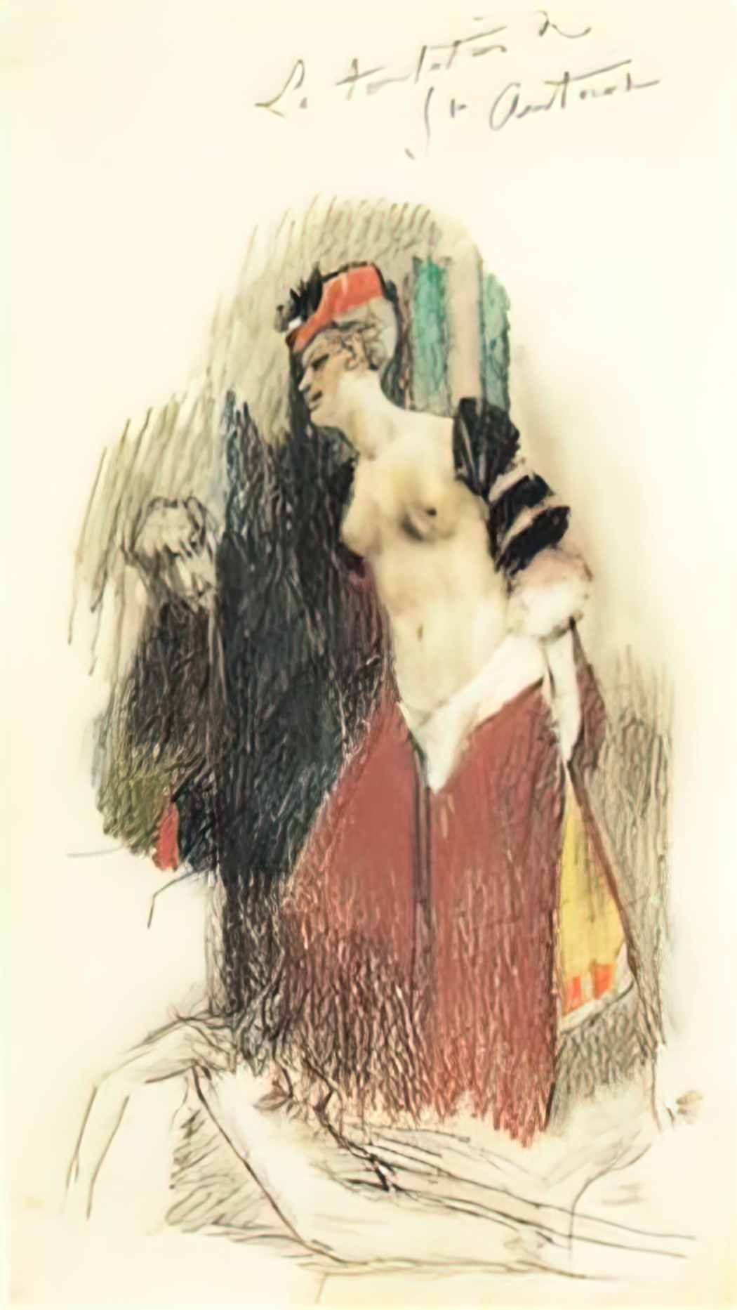 Felicien Rops study for the temptation of saint anthony Art A4 Photo Print
