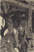 Felicien Rops the hanged man at the bell illustration for the legend  Art A4 Photo Print UK