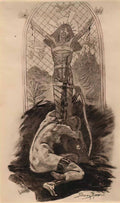 Felicien Rops the lover of christ Art A4 Photo Print UK