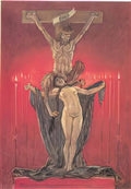 Felicien Rops the satanic calvary Art A4 Photo Print