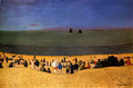 Felix Vallotton the beach with honfleur gold beach with multitude off Art A4 Photo Print