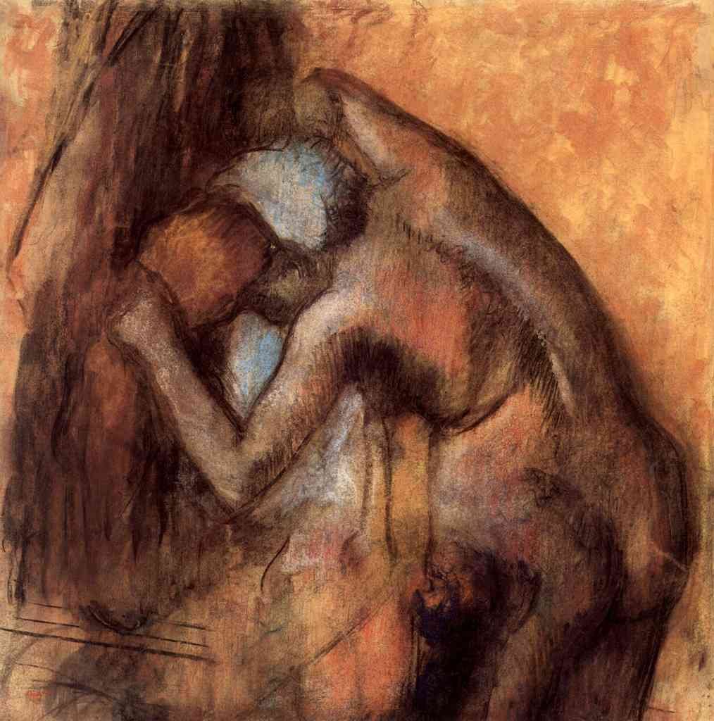 Female Act With Hairdrying Degas A4 Photo Print