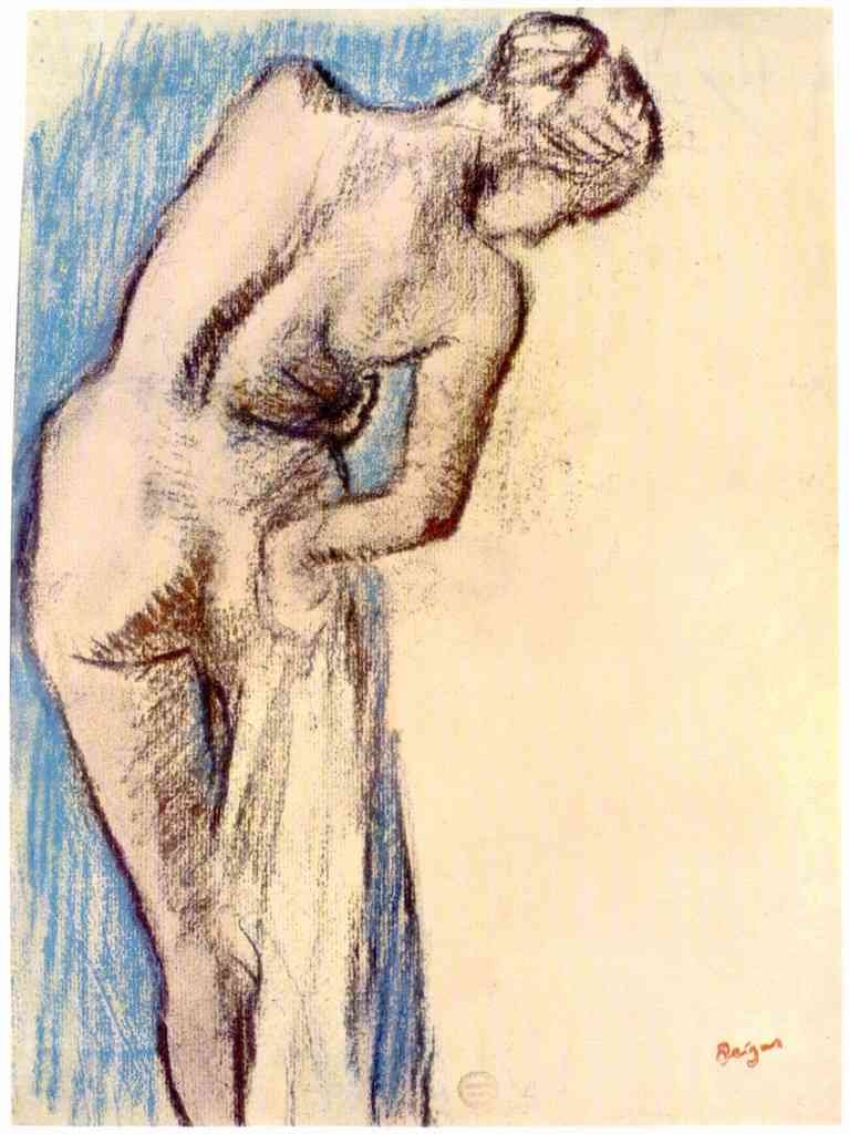 Female After The Bath Degas A4 Photo Print