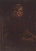 Female Peasant Seated With White Cap Nuenen 1885 A4 Photo Print