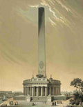 Fenderich Charles Print c1846 Washington Memorial Vintage A4 Photo Print