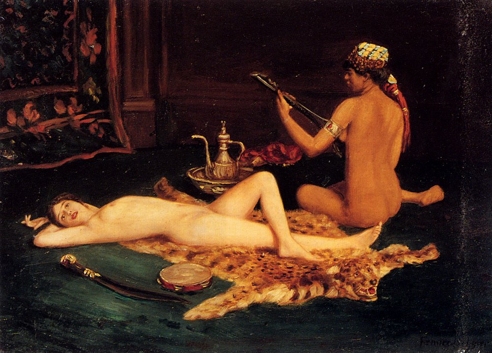Fenner Behmer Hermann Reclining Odalisque Art A4 Photo Print