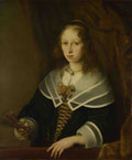 Ferdinand Bol A Lady with a Fan A4 Photo Print