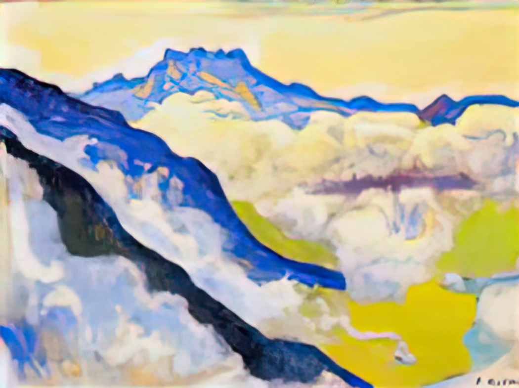 Ferdinand Hodler dents du midi in clouds 1917 Art A4 Photo Print