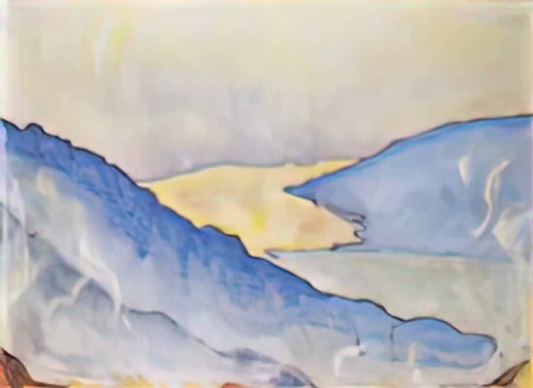 Ferdinand Hodler evening mist on lake thun 1908 Art A4 Photo Print UK