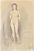 Ferdinand Hodler female nude study for truth 1896 Art A4 Photo Print UK