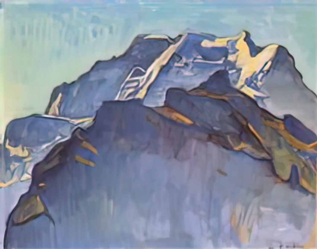 Ferdinand Hodler jungfrau massif and schwarzmonch 1911 Art A4 Photo Print