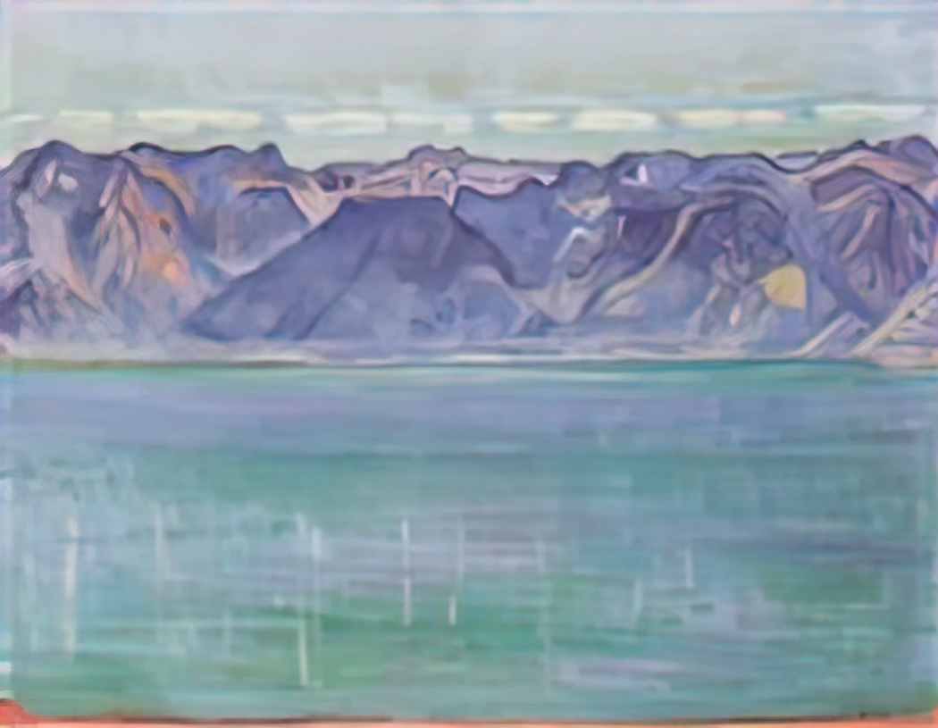 Ferdinand Hodler lake geneva overlooking the savoyerberge Art A4 Photo Print