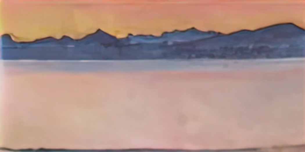 Ferdinand Hodler lake geneva with mont blanc at dawn 1918 Art A4 Photo Print