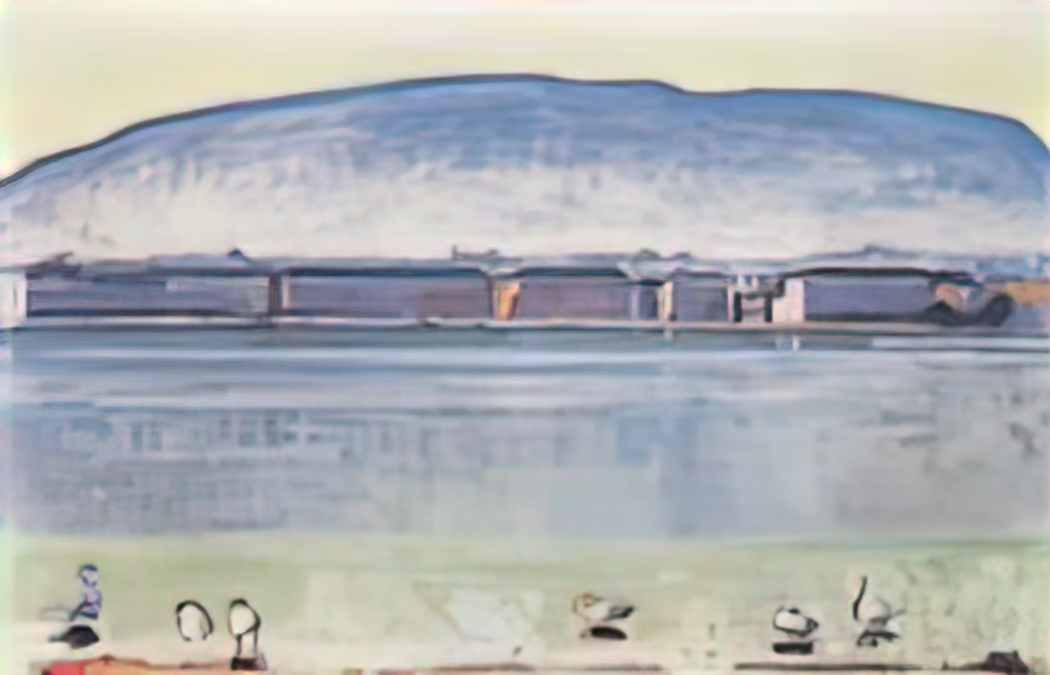 Ferdinand Hodler lake geneva with six swans 1914 Art A4 Photo Print