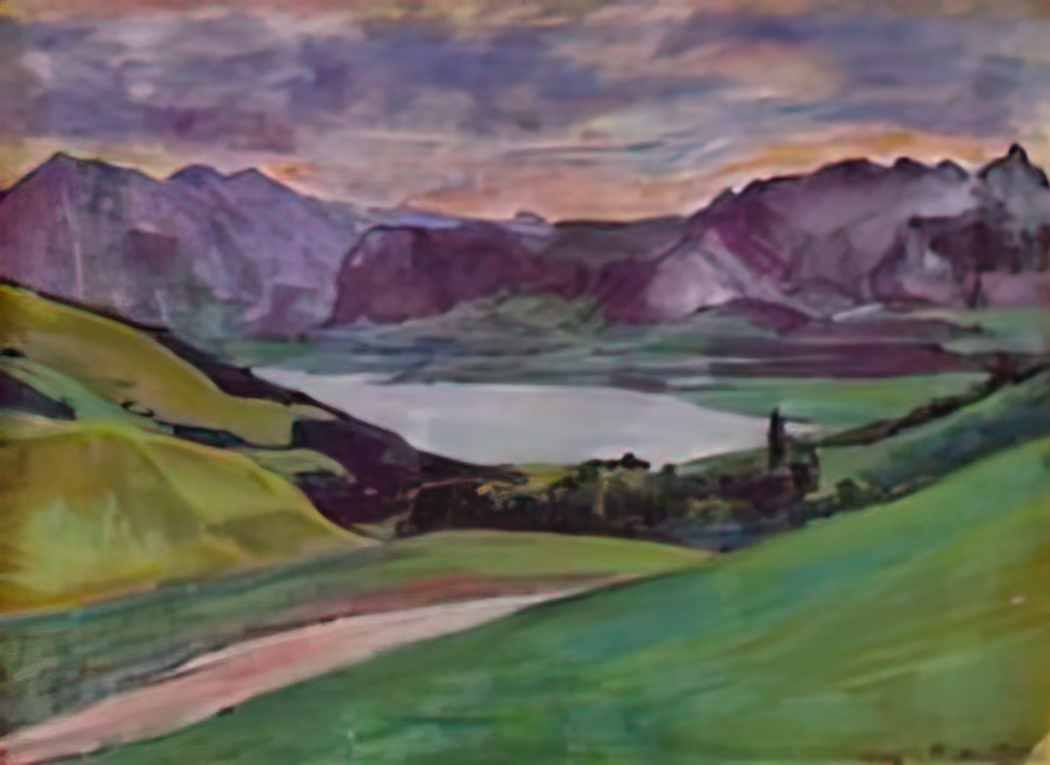 Ferdinand Hodler lake thun 1884 Art A4 Photo Print UK