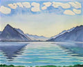 Ferdinand Hodler lake thun symmetric reflection 1905 Art A4 Photo Print