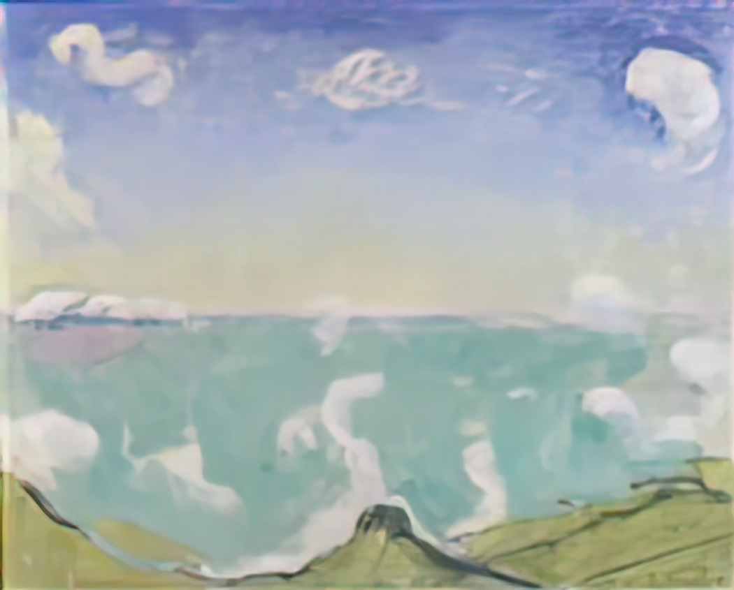 Ferdinand Hodler landscape at caux with increasing clouds 1917 Art A4 Photo Print