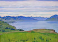 Ferdinand Hodler landscape on lake geneva 1906 Art A4 Photo Print