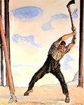 Ferdinand Hodler lumberjack 1910 Art A4 Photo Print