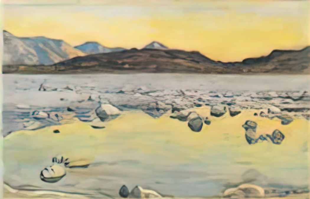Ferdinand Hodler maggia delta before sunrise 1893 Art A4 Photo Print