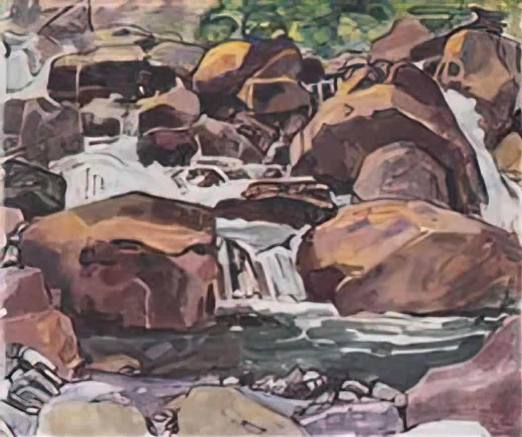 Ferdinand Hodler mountain stream near champery 1916 Art A4 Photo Print UK