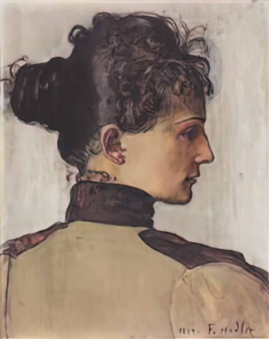 Ferdinand Hodler portrait of berthe jacques 1894 Art A4 Photo Print