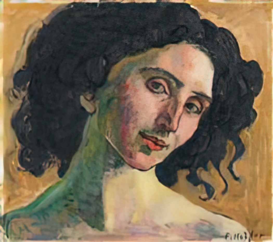 Ferdinand Hodler portrait of giulia leonardi 1910 Art A4 Photo Print