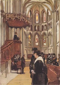 Ferdinand Hodler prayer in the saint pierre cathedral in geneva 1882 Art A4 Photo Print