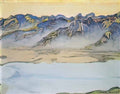 Ferdinand Hodler rising mist over the savoy alps 1917 Art A4 Photo Print