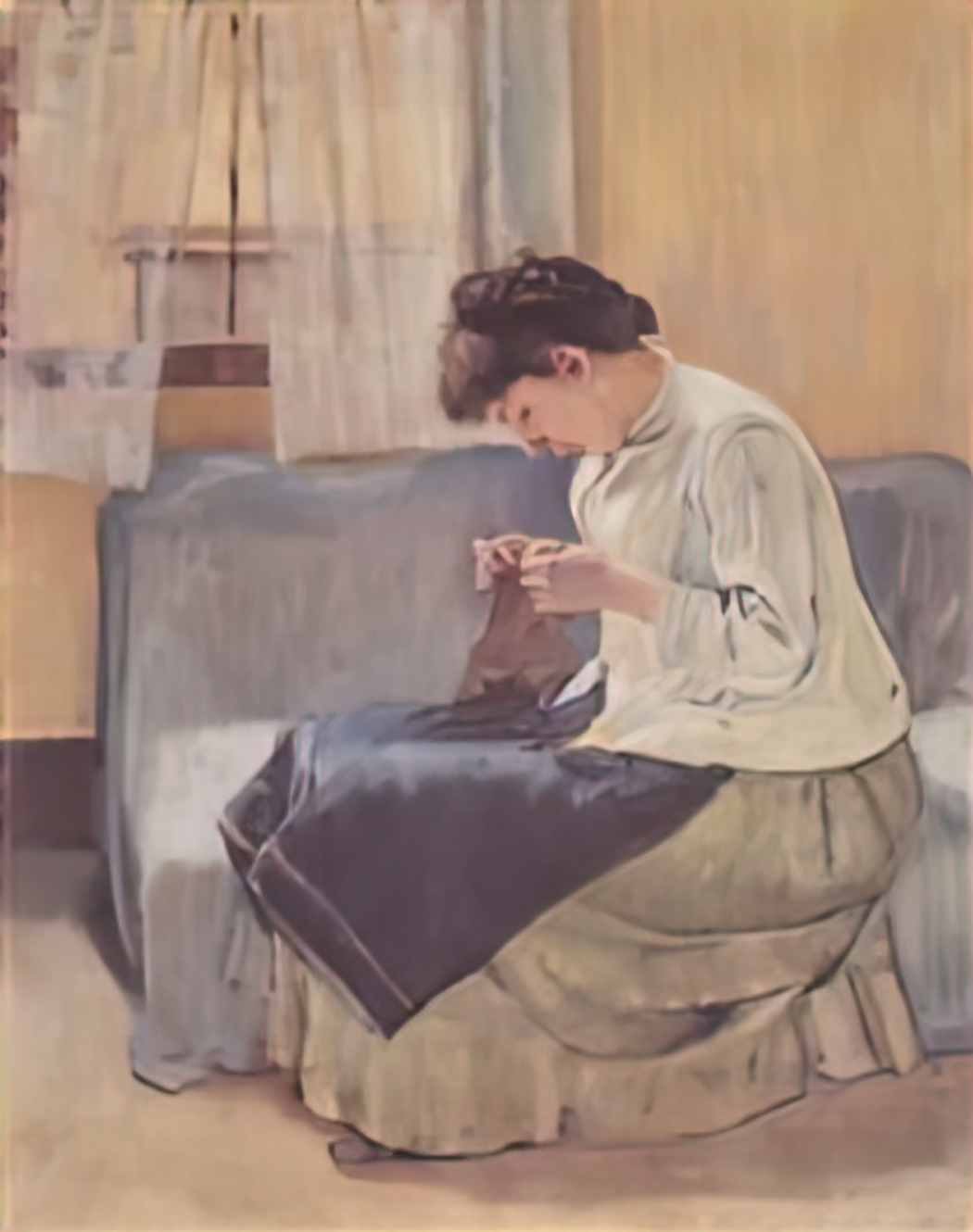 Ferdinand Hodler seamstress 1885 Art A4 Photo Print