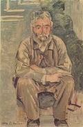 Ferdinand Hodler seated bearded man 1884 Art A4 Photo Print