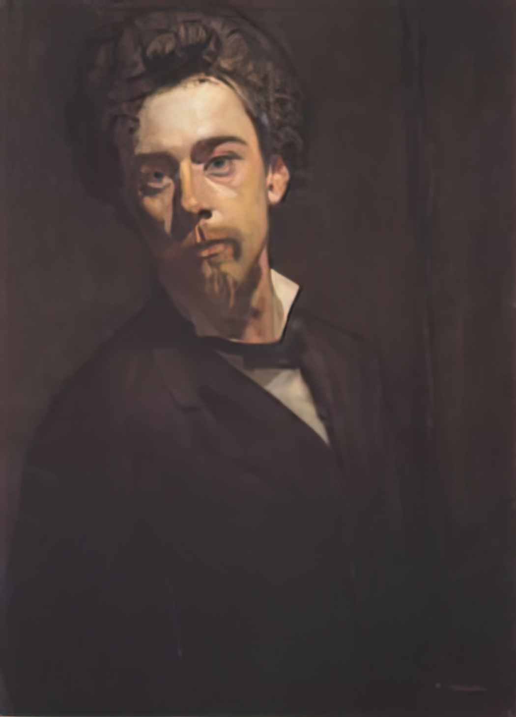 Ferdinand Hodler self portrait with stand 1879 Art A4 Photo Print UK