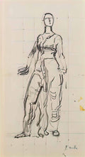 Ferdinand Hodler standing draped figure 2 Art A4 Photo Print
