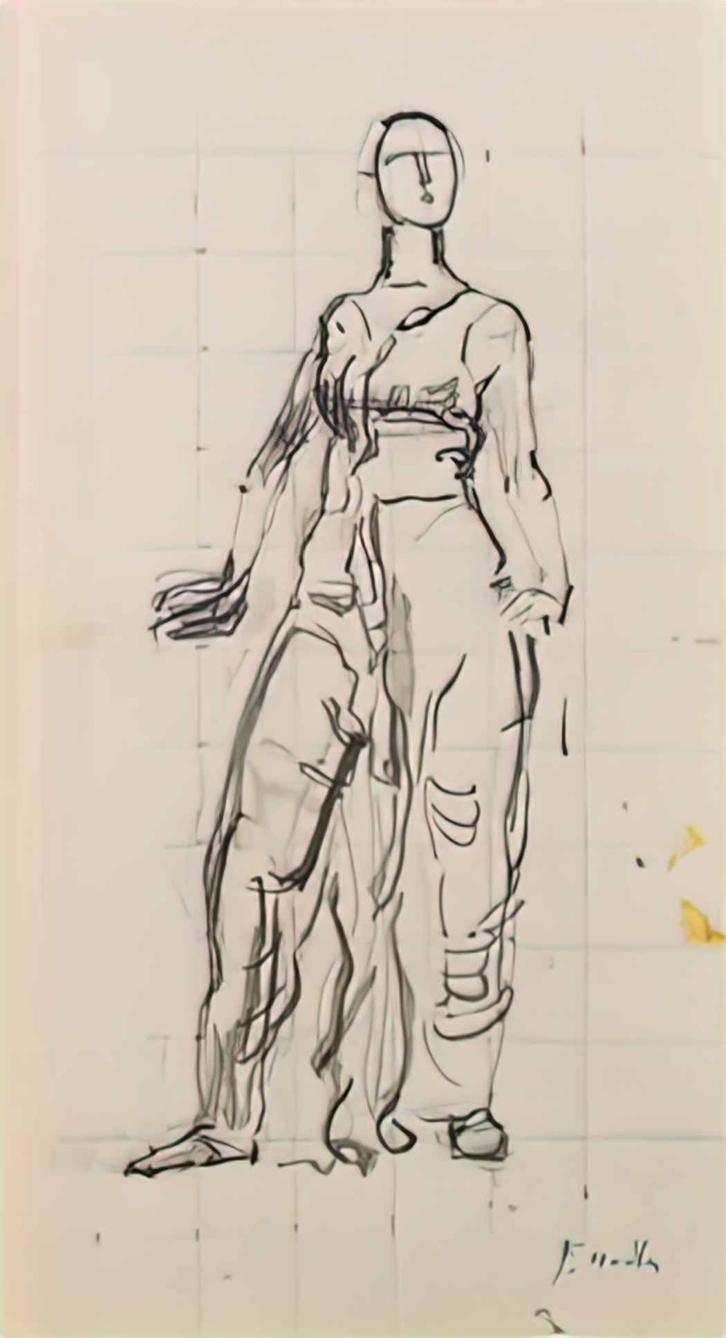 Ferdinand Hodler standing draped figure 2 Art A4 Photo Print