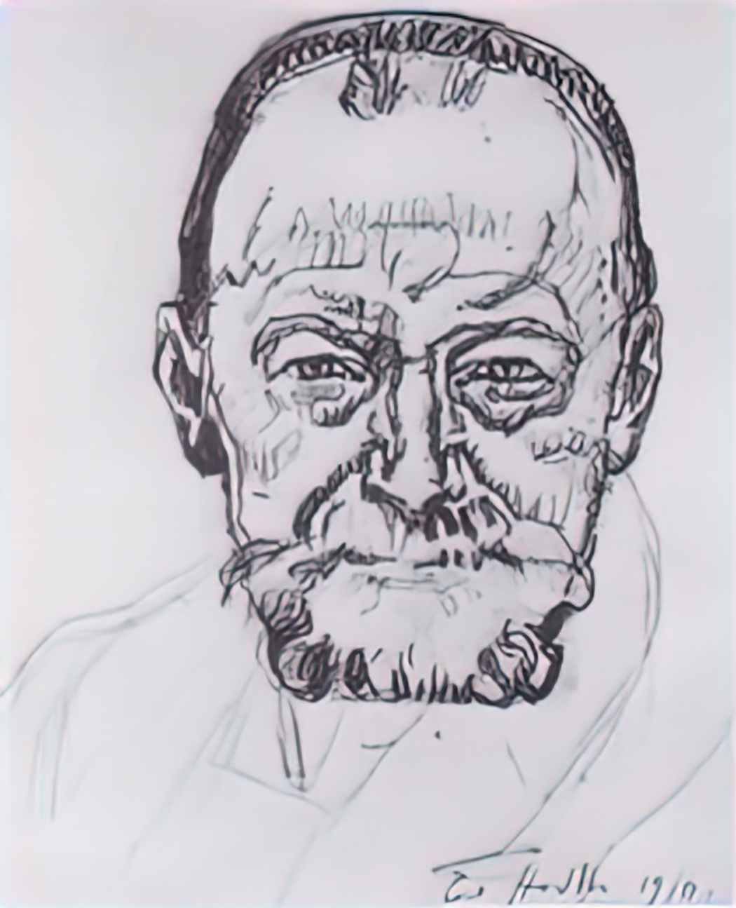 Ferdinand Hodler study of self portrait 1916 Art A4 Photo Print