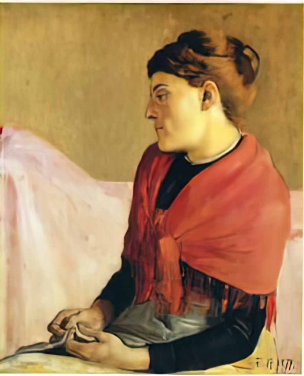 Ferdinand Hodler the convalescent Art A4 Photo Print