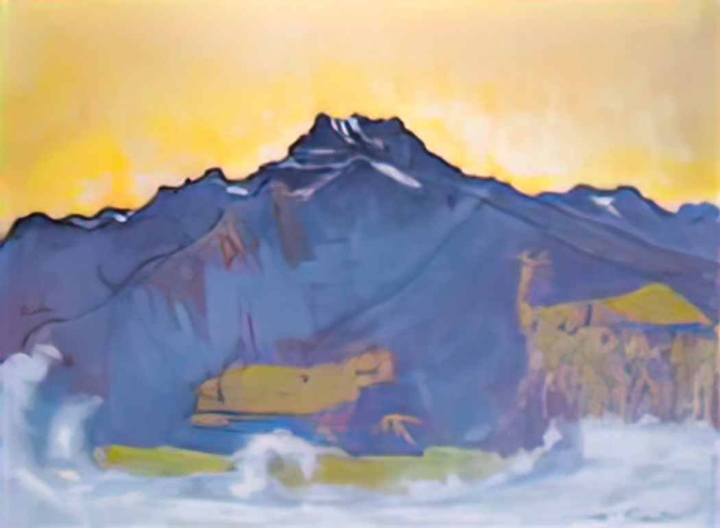 Ferdinand Hodler the dents du midi from chesieres 1912 Art A4 Photo Print